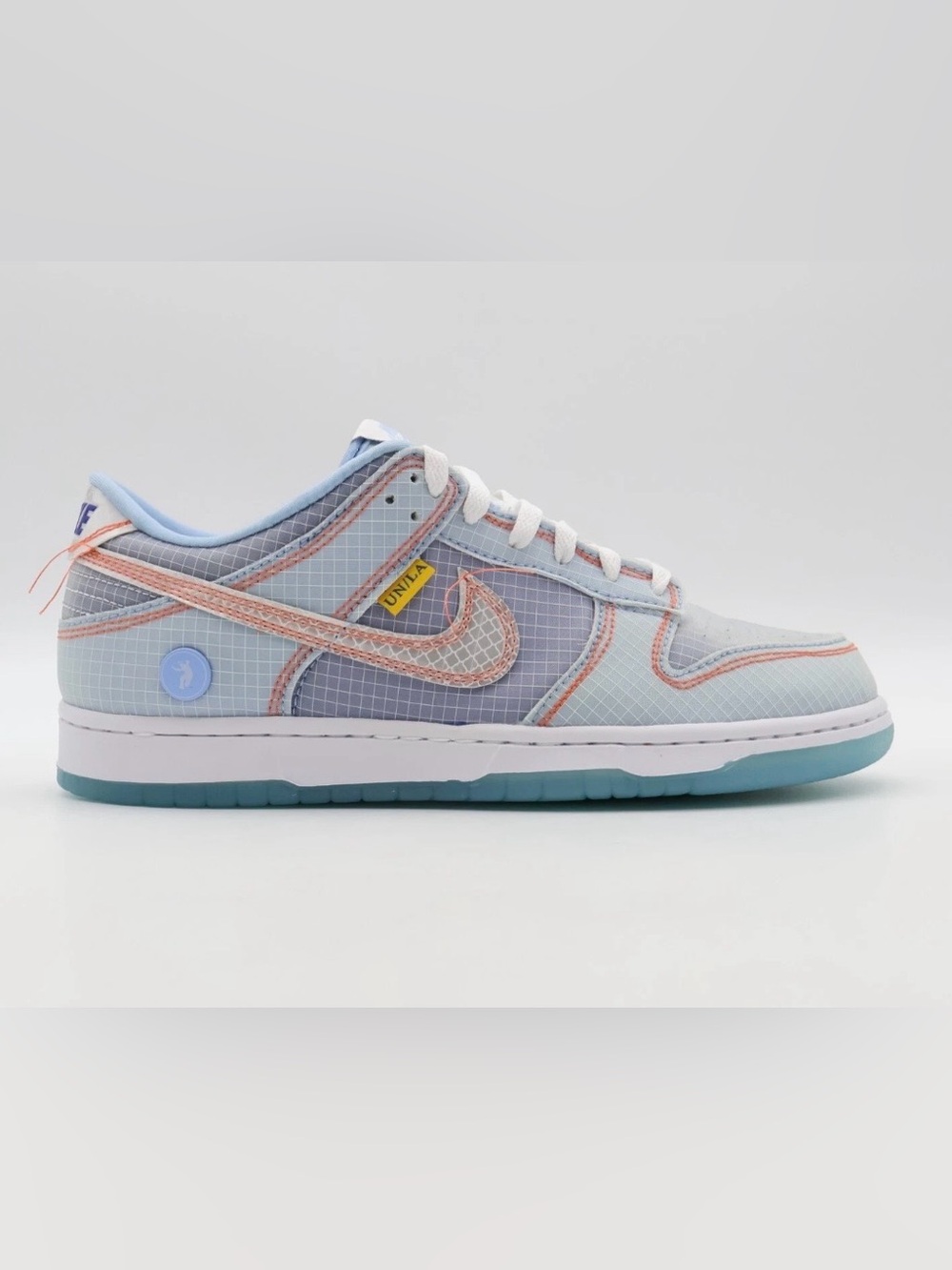 Nike Dunk Low Union Blue Passport Pack Argon Hyper Royal DJ9649-400-Womens 7.5